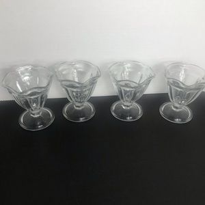 Vintage Anchor Hocking Glass IceCream Dessert Cups